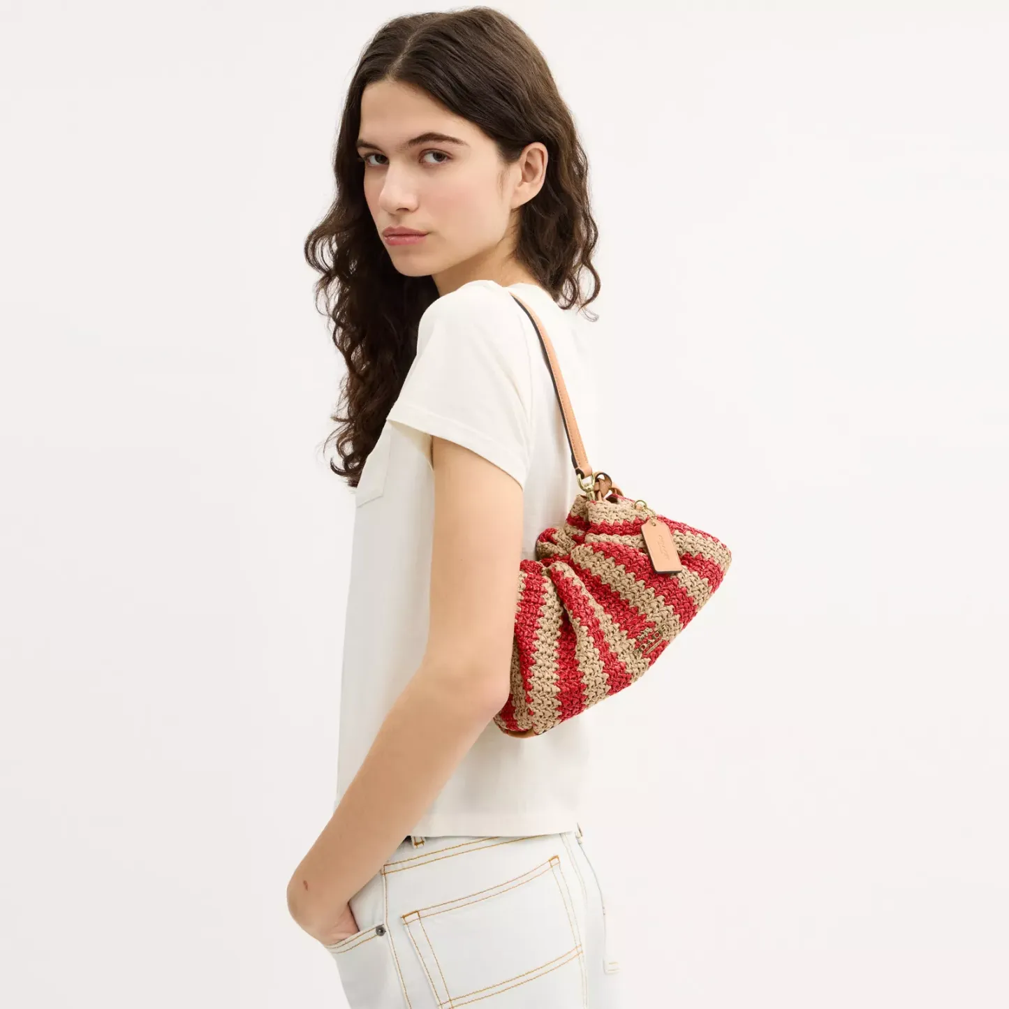 Faye Shoulder Bag - Gold/Red/Tan - view 2