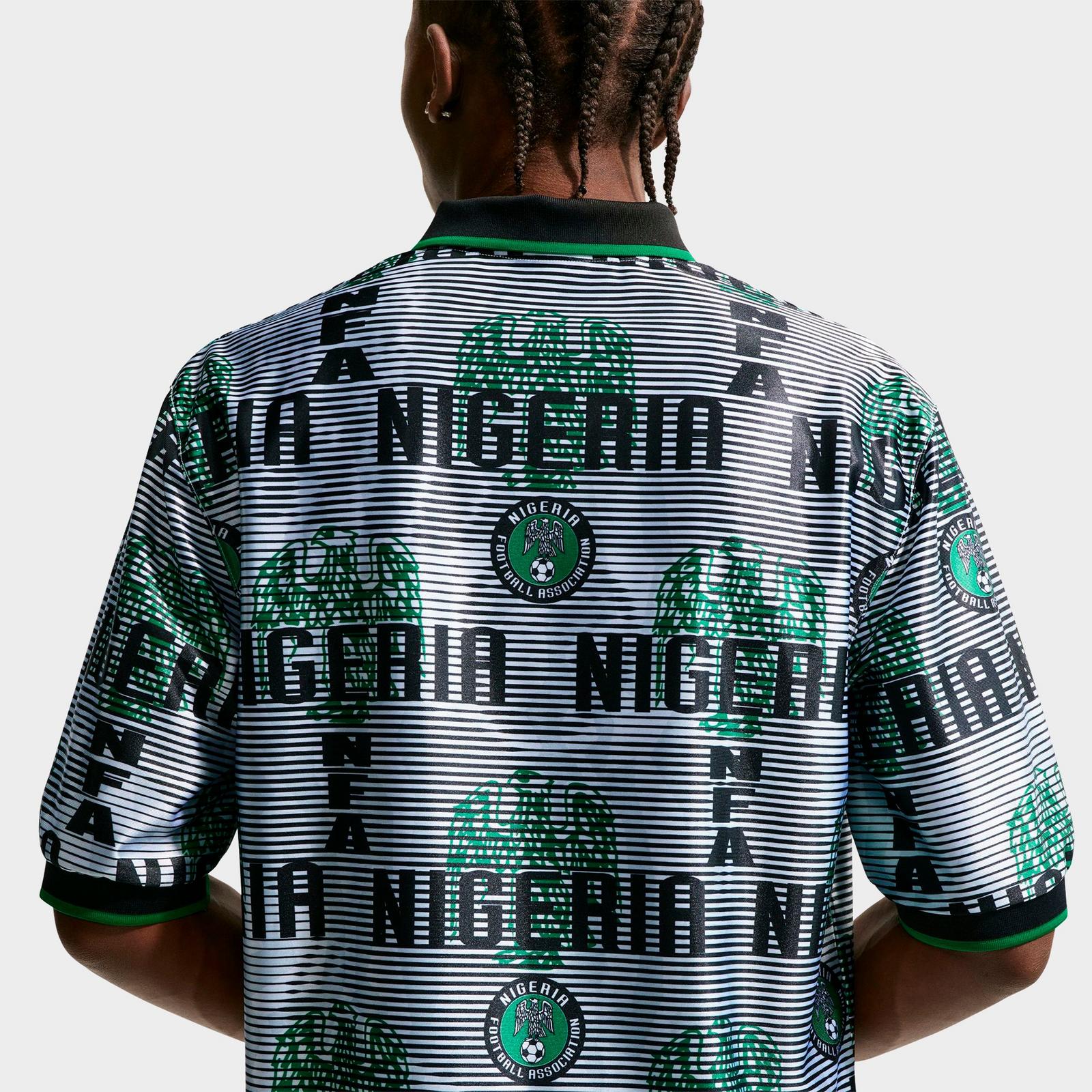 Men's Nike Nigeria Energy Dri-FIT Soccer Top - White/Black/Pine Green/Electric Green