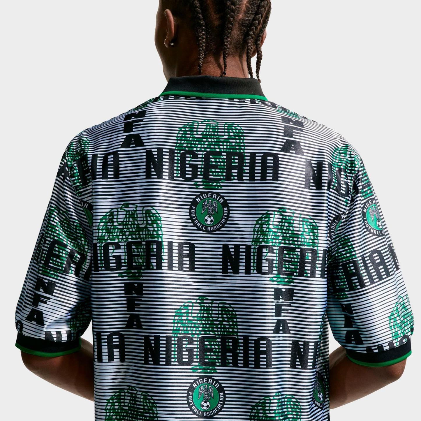 Men's Nike Nigeria Energy Dri-FIT Soccer Top - White/Black/Pine Green/Electric Green