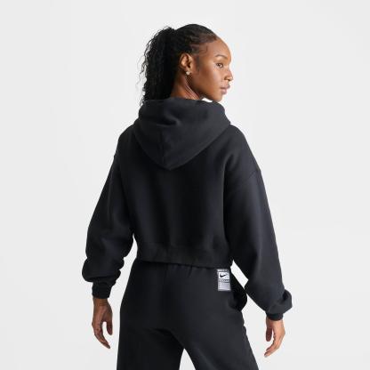 Women's Nithtke Studio Fleece Medium-Weight "90" Oversized Cropped Full-Zip Sweatshirt - Black