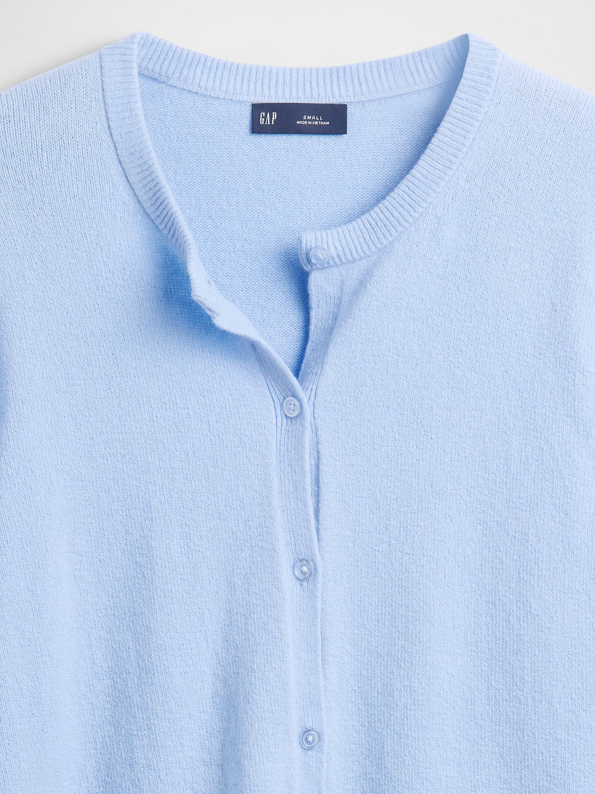 CashSoft Crop Cardigan - Wind blue