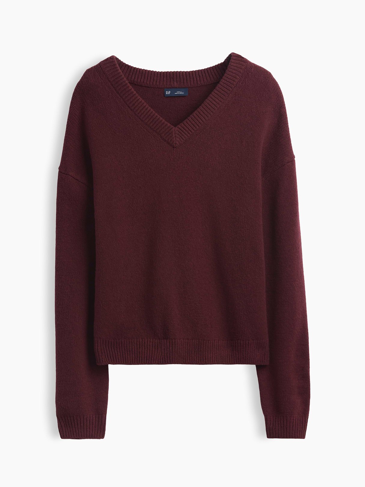CashSoft Oversized V-Neck Sweater - Noir red