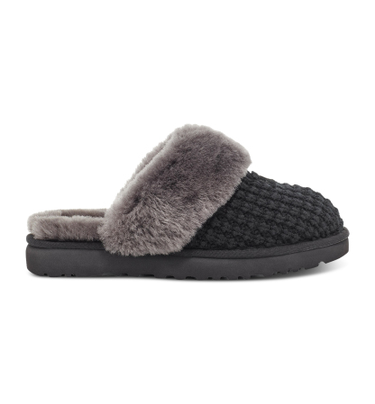 UGG® Women's Cozy Faux-Shearling Round Toe Slippers - Black