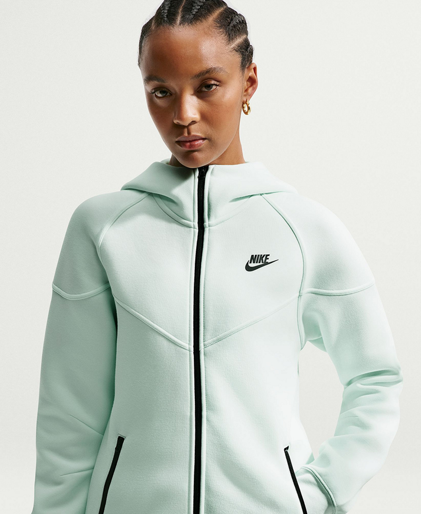 Nike Women's Sportswear Tech Fleece Windrunner Full-Zip Hoodie - Barely Green