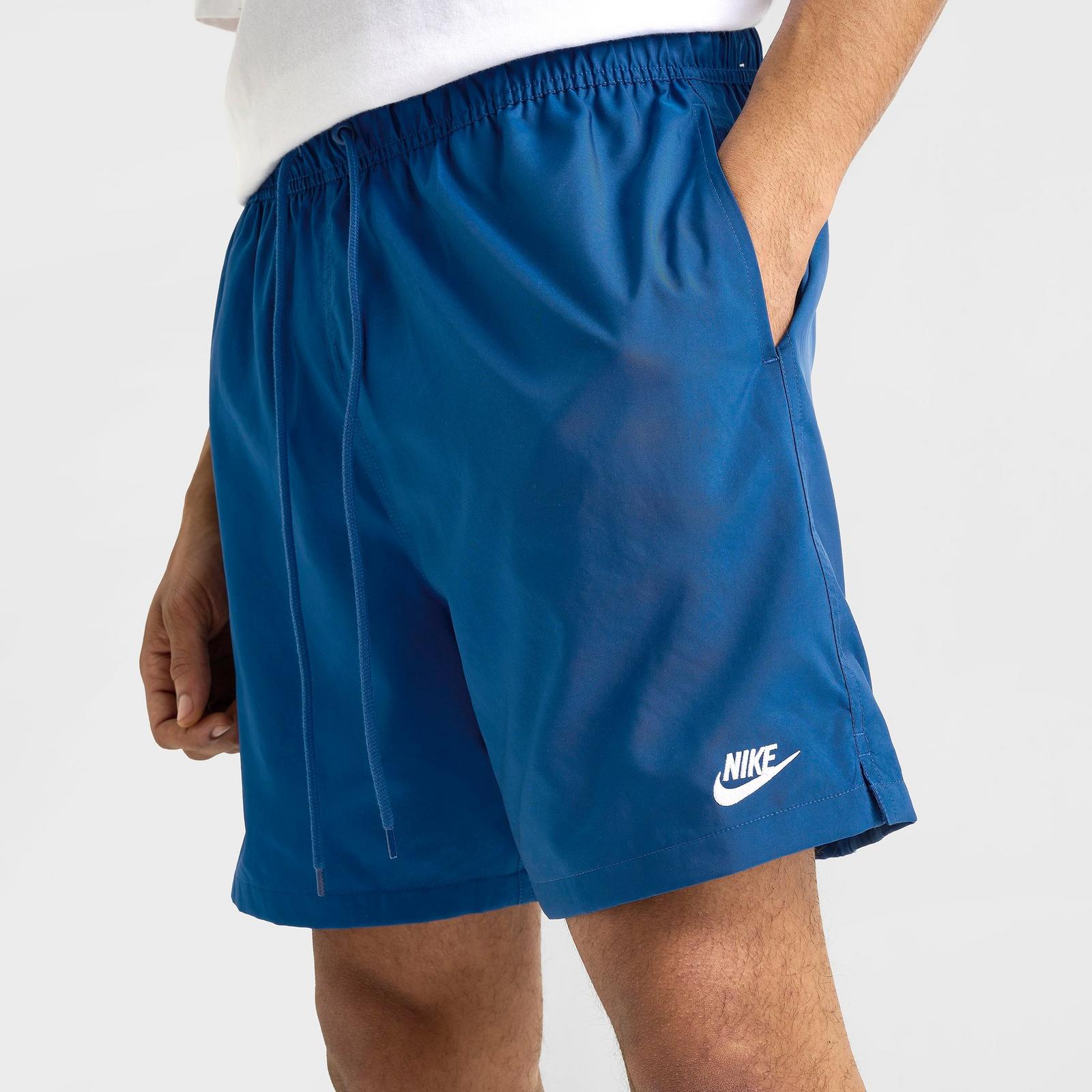 Men's Nike Club Woven 6" Flow Shorts - Court Blue/White