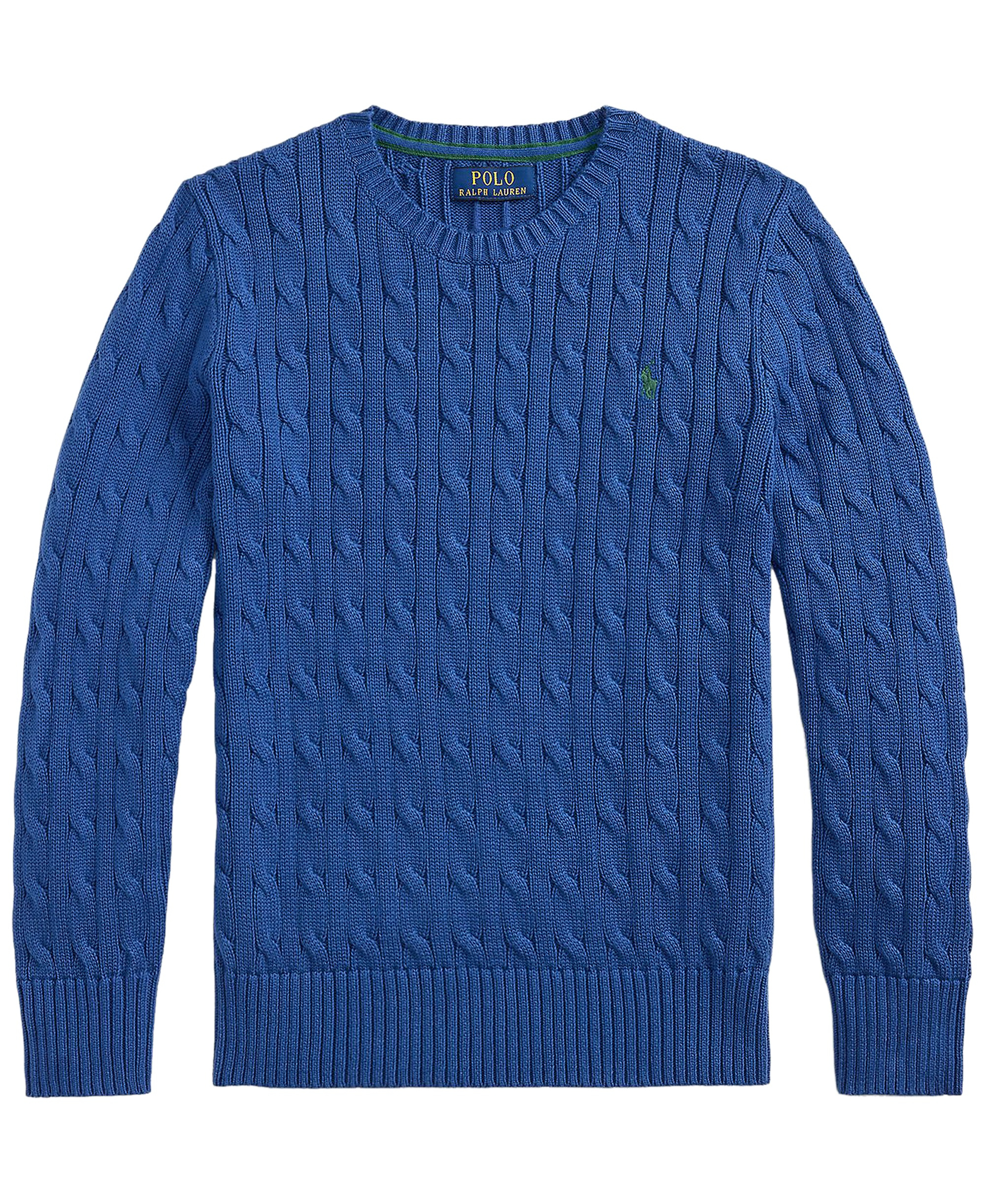 Polo Ralph Lauren Boys' 8-20 Cable-Knit Cotton Sweater - Dusty Azure