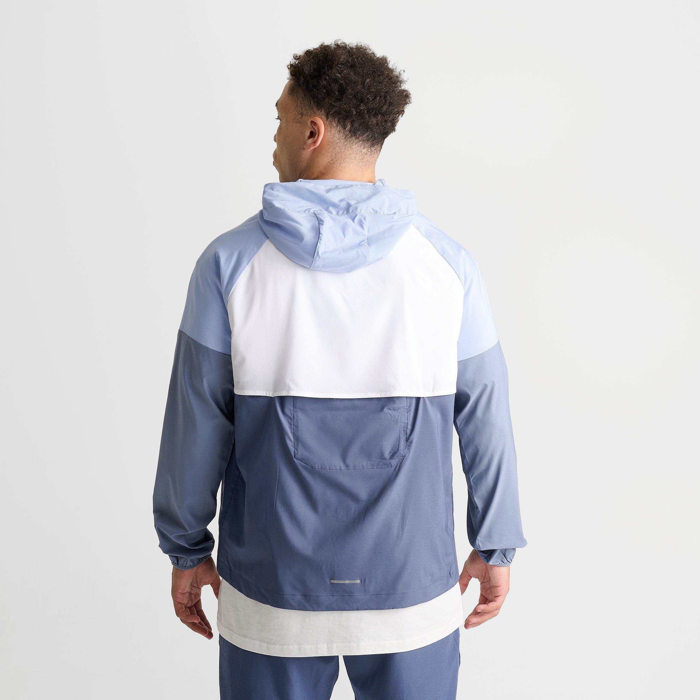 Men's Nithtke Impossibly Light Windrunner Running Jacket - White/Diffused Blue