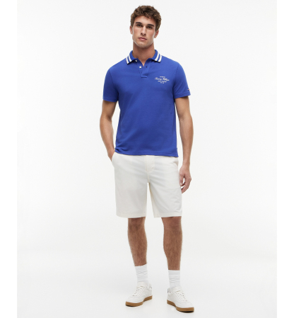 Tommy Hilfiger Men's Left Chest Logo Polo Shirt - Pigment Blue
