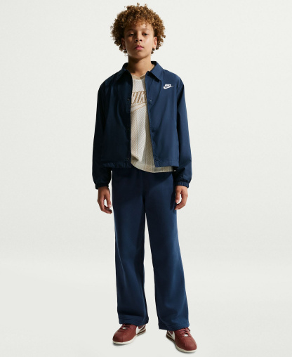 Nike Girls' and Boys' 7-20 Sportswear Loose Open-Hem Pants - Mnnavy/whi