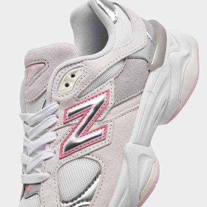 Girls' Big Kids' New Balance 9060 Casual Shoes - Pink/Grey - view 3