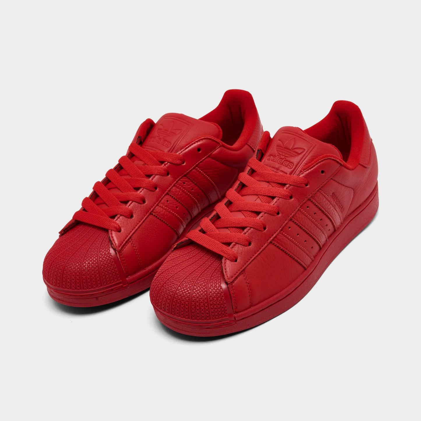 Men's adidas Originals Superstar II Casual Shoes - Part 1 - Better Scarlet/Better Scarlet/Core Black - Both shoes facing left