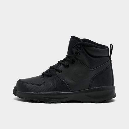 Little Kids' Nithtke Manoa 17 Leather Boots - Black/Black/Black - Left shoe facing left. Outside of the shoe.