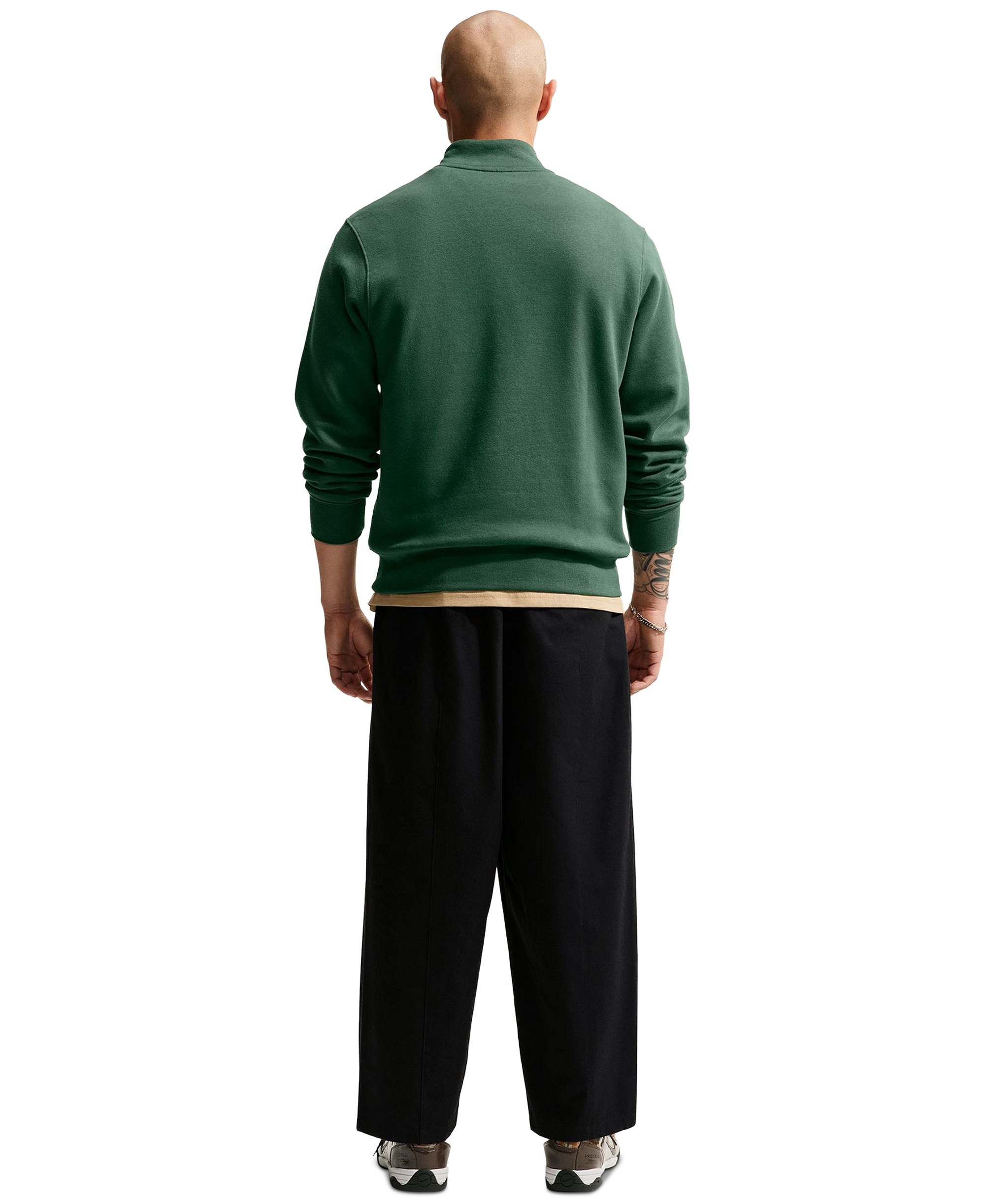 Nike Men's Sportswear Club Half-Zip Fleece Sweatshirt - Fir/White