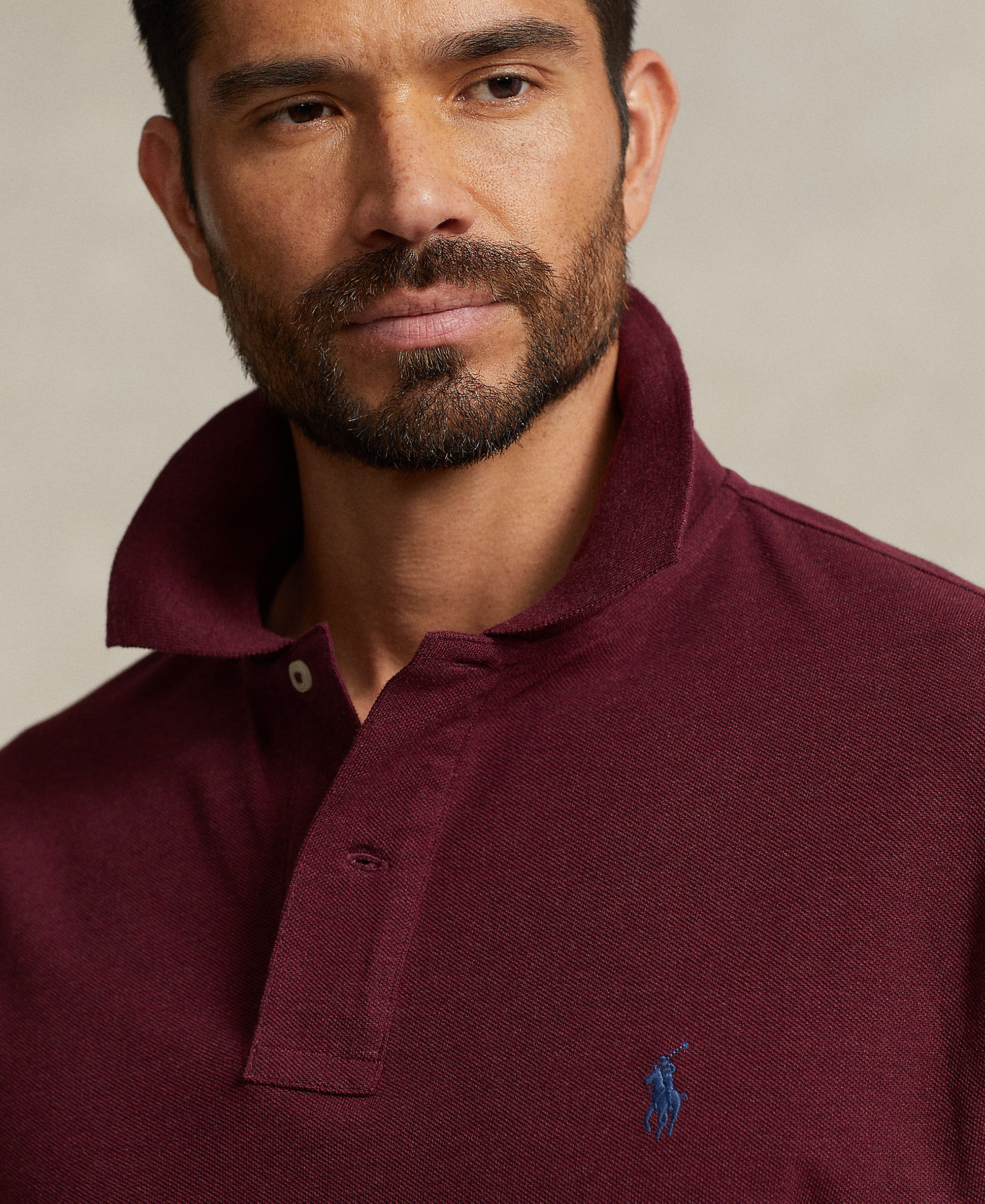 Polo Ralph Lauren Men's Big & Tall Cotton Short-Sleeve Polo Shirt - Spring Wine Heather