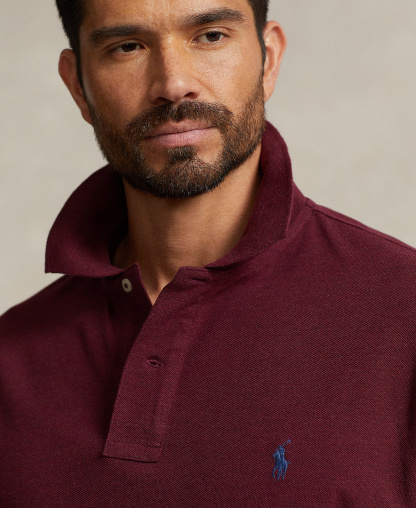 Polo Ralph Lauren Men's Big & Tall Cotton Short-Sleeve Polo Shirt - Spring Wine Heather