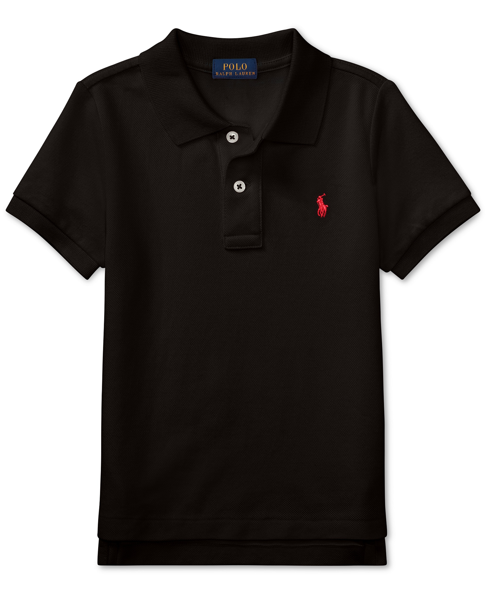 Polo Ralph Lauren Boys' 2T-7 Cotton Mesh Polo Shirt - Polo Black