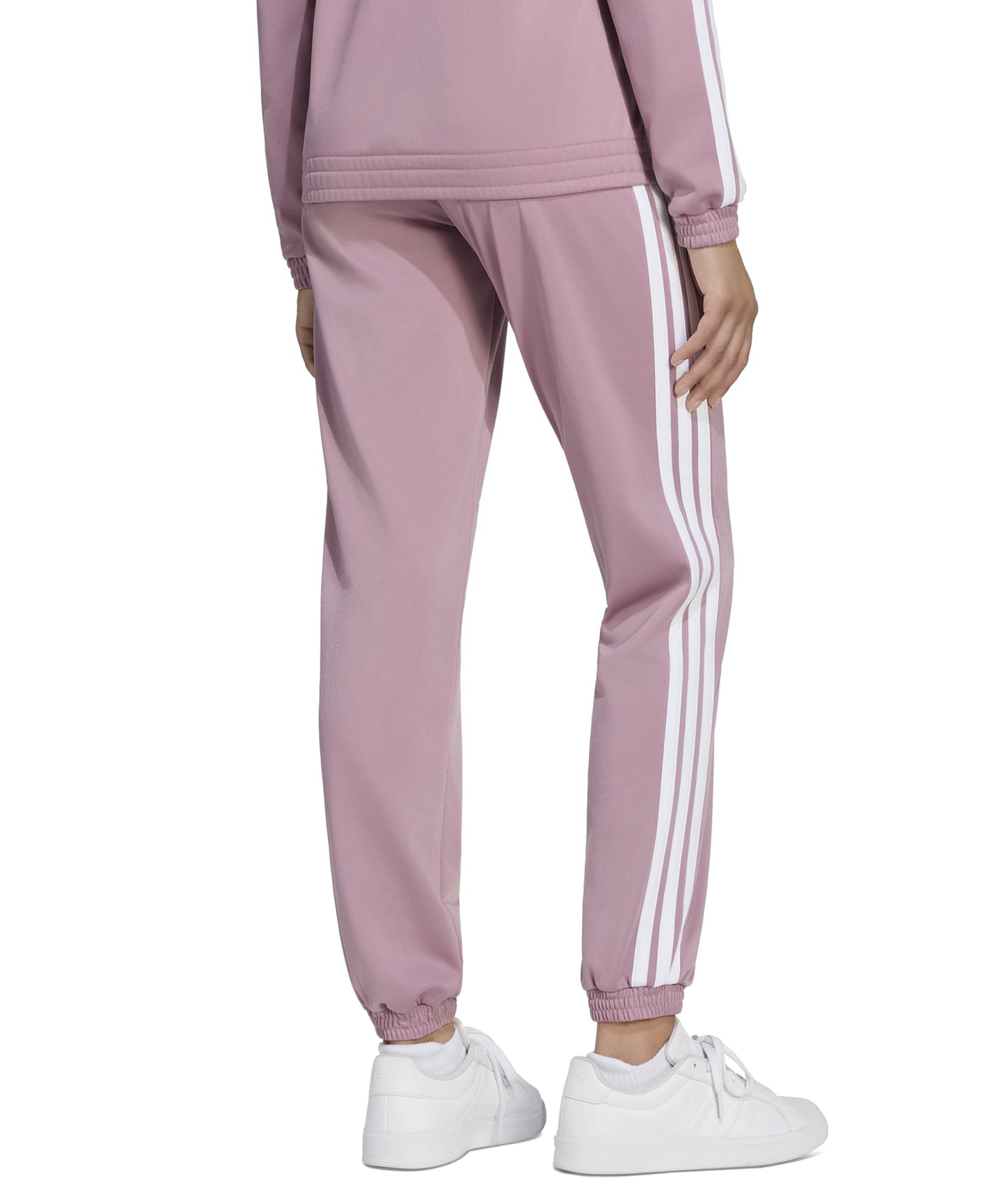 adidas Women's Tricot 3-Stripes Track Pants - Magic Mauve/white
