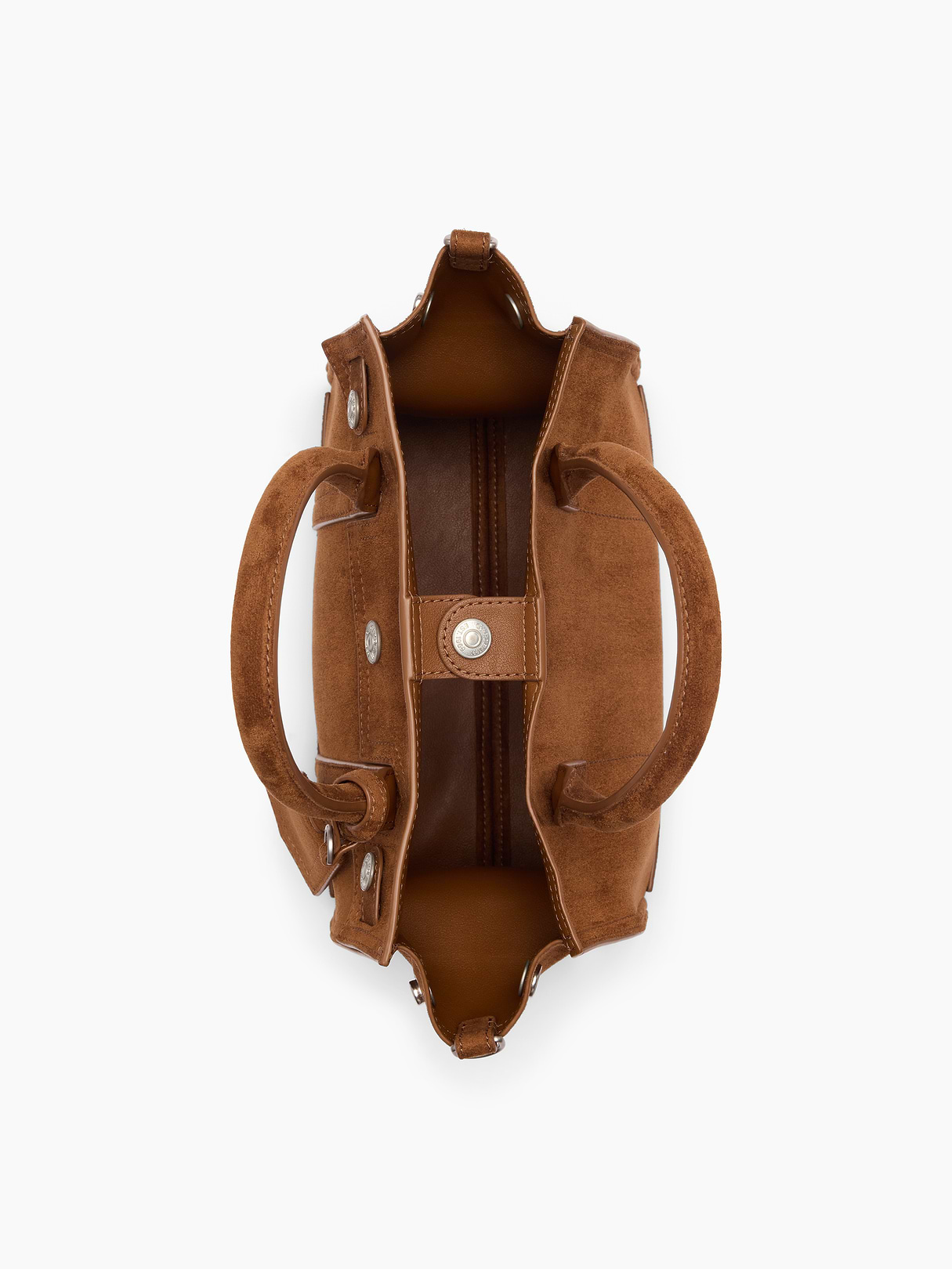 Vegan Suede Five Pocket Tote - Palomino brown