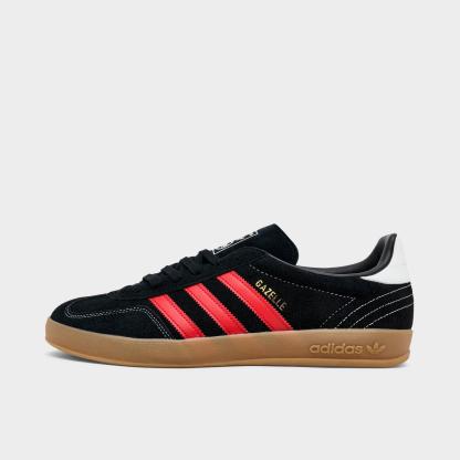 Men's adidas Originals Gazelle Indoor Casual Shoes - Core Black/Better Scarlet/Gum - view 1