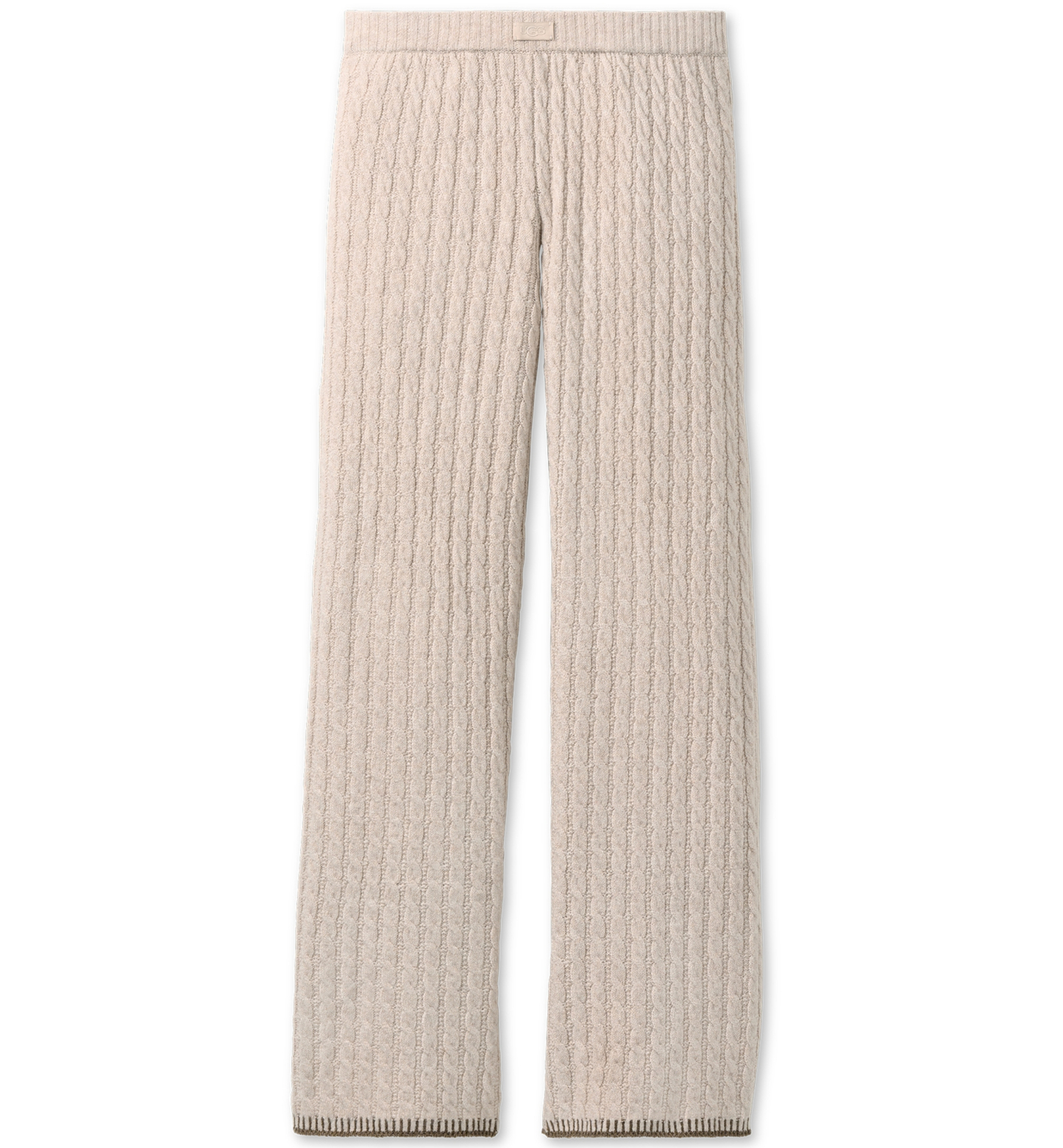 UGG® Women's Rylynn Straight-Leg Cable-Knit Mid-Rise Pants - Beige