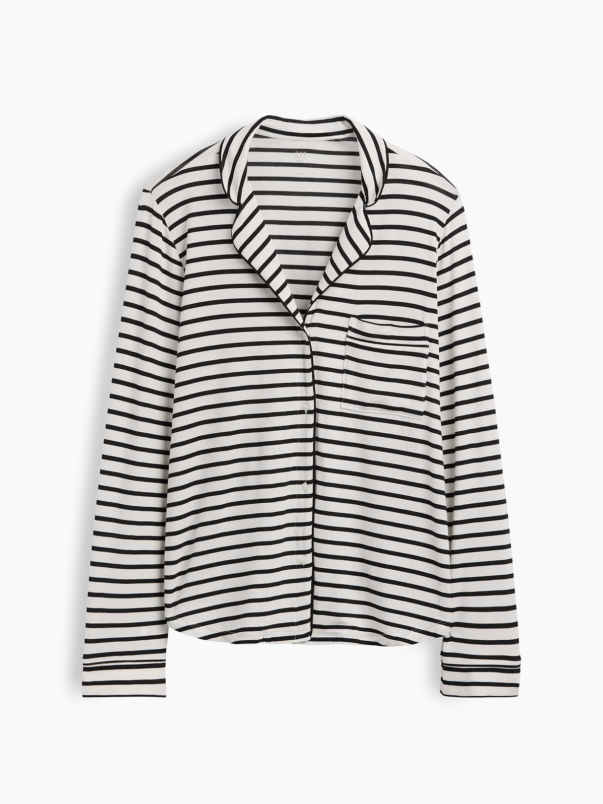 SoftMade Modal PJ Top - Black & off white stripe
