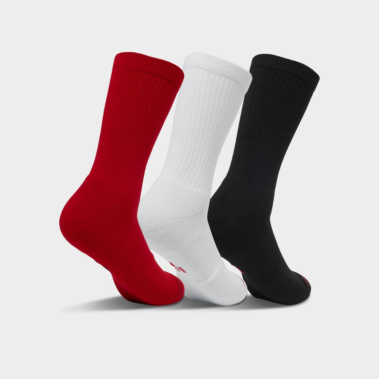 Men's Jordan Everyday Crew Socks (3-Pack) - Red/White/Black - view 2