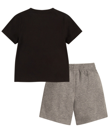 Jordan Boys' 2T-4T Jumbo Jumpman T-Shirt and Shorts, 2-Piece Set - Carbon Heather/Black