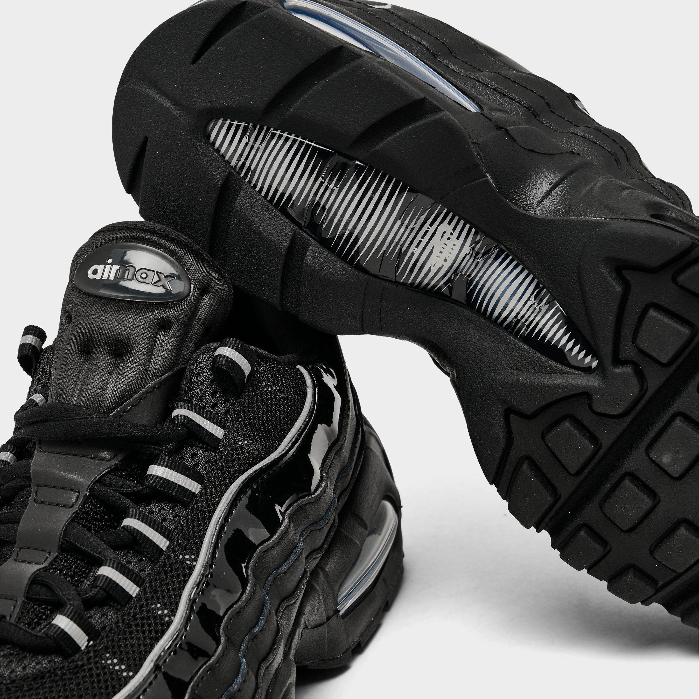 Women's Nithtke Air Max 95 Big Bubble Casual Shoes - Part 2 - Black/Reflect Silver/White/Metallic Silver - Detail shot