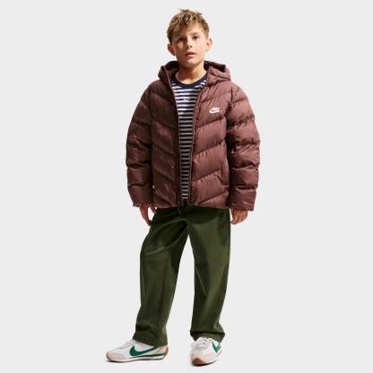 Big Kids' Nithtke Sportswear All Day Play Therma-FIT Loose-Fit Puffer Jacket - Mystic Date