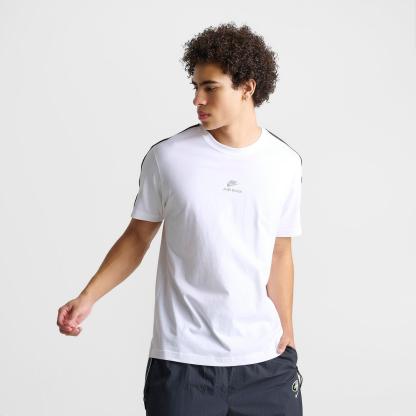 Men's Nike Sportswear Air Max Short-Sleeve Taped T-Shirt - White/Black