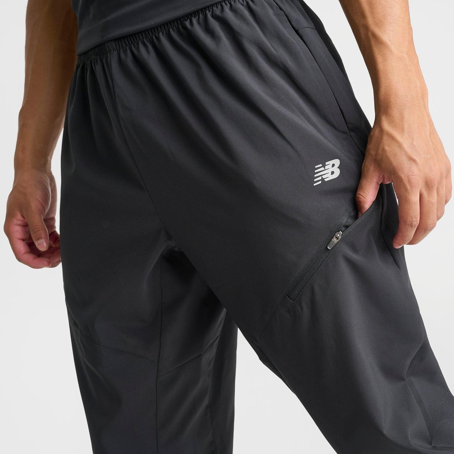 Men's New Balance Woven Zip Pocket Jogger Pants - Black - view 5