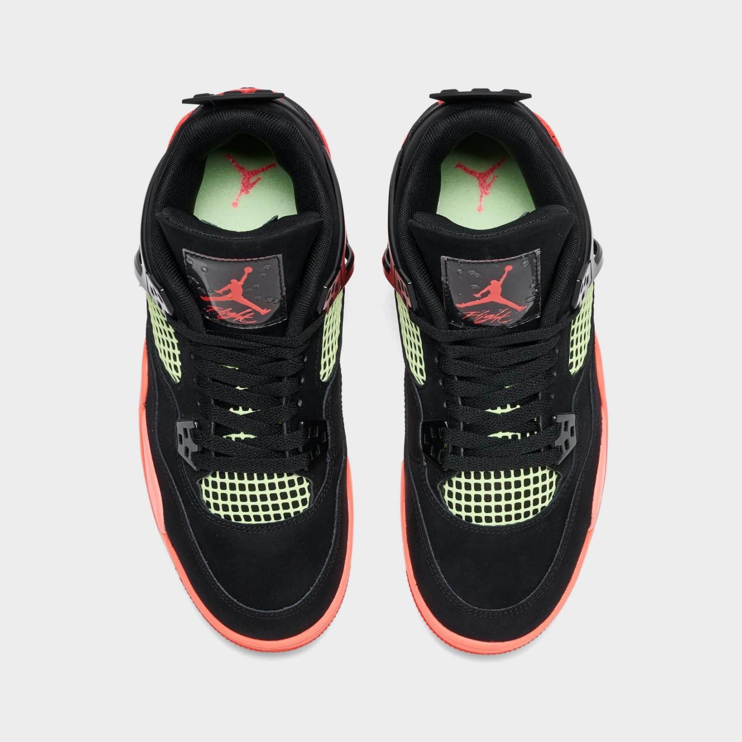 Big Kids' Air Jordan Retro 4 Basketball Shoes - Black/Infrared 23/Bright Mango - view 5