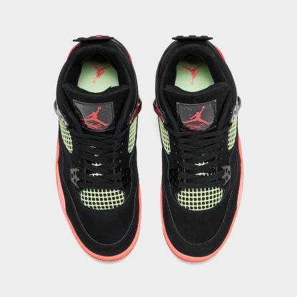 Big Kids' Air Jordan Retro 4 Basketball Shoes - Black/Infrared 23/Bright Mango - view 5