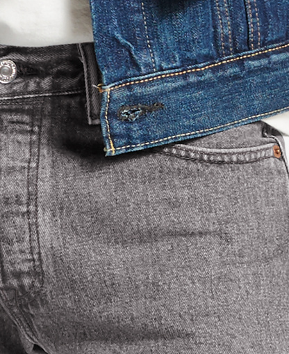Levi's Men's 501 Straight-Fit Button Fly Stretch Jeans - Dirienzo stretch
