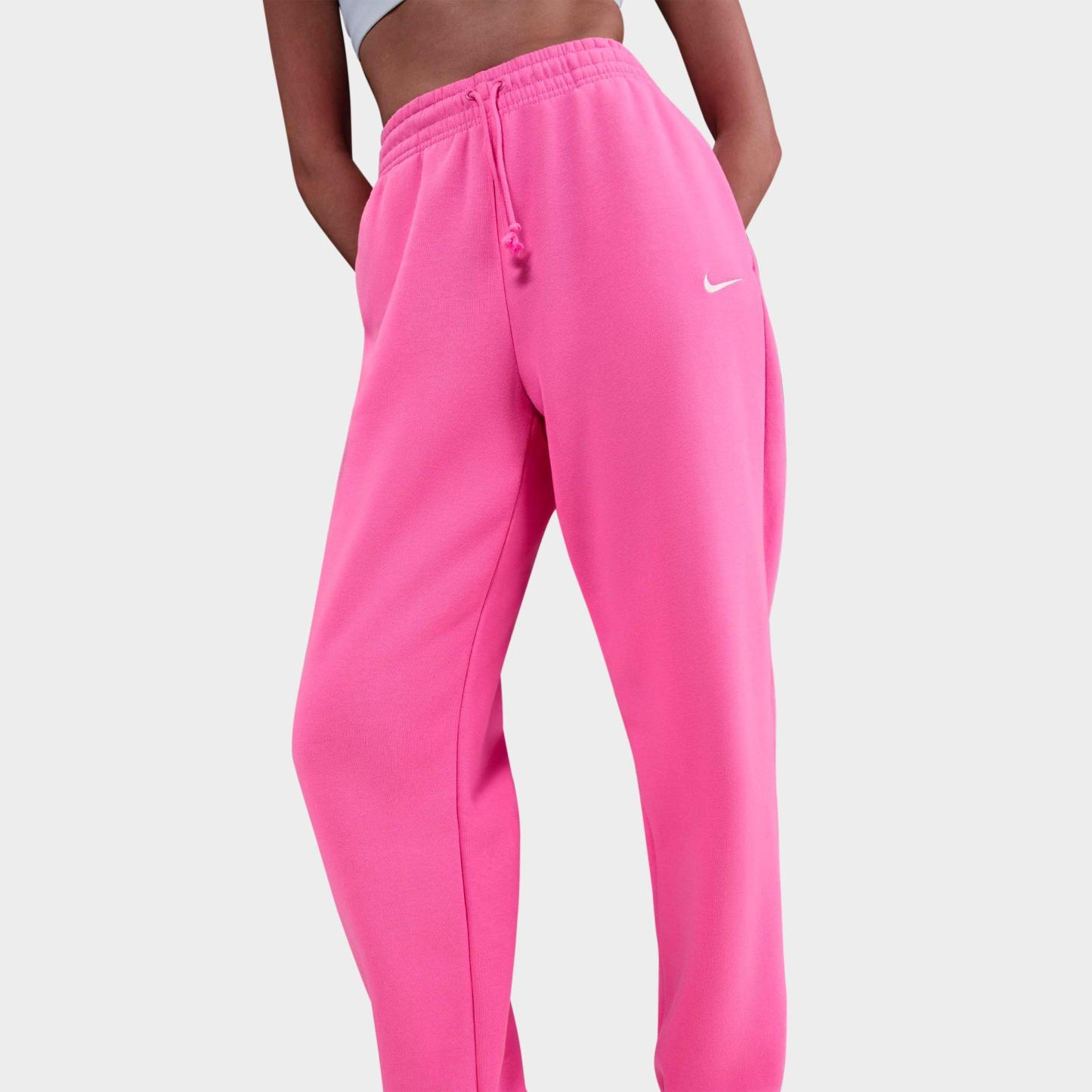 Women's Nithtke Sportswear Phoenix Fleece Oversized High-Waisted Jogger Pants - Playful Pink/Sail