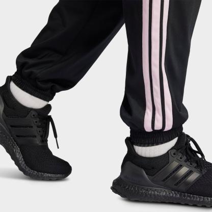 Women's adidas Sportswear Essentials 3-Stripes Tricot Tracksuit Pants (Plus Size) - Black/Clear Pink