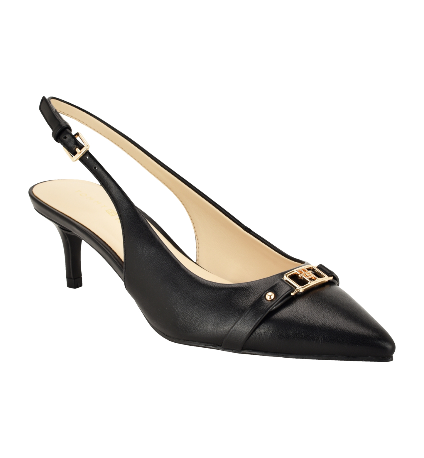 Tommy Hilfiger Women's Totale Kitten Heel Slingback Dress Pumps - Black