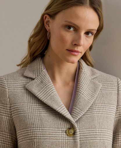 Lauren Ralph Lauren Women's Single-Breasted Walker Coat, Created for Macy's - Camel/Cream