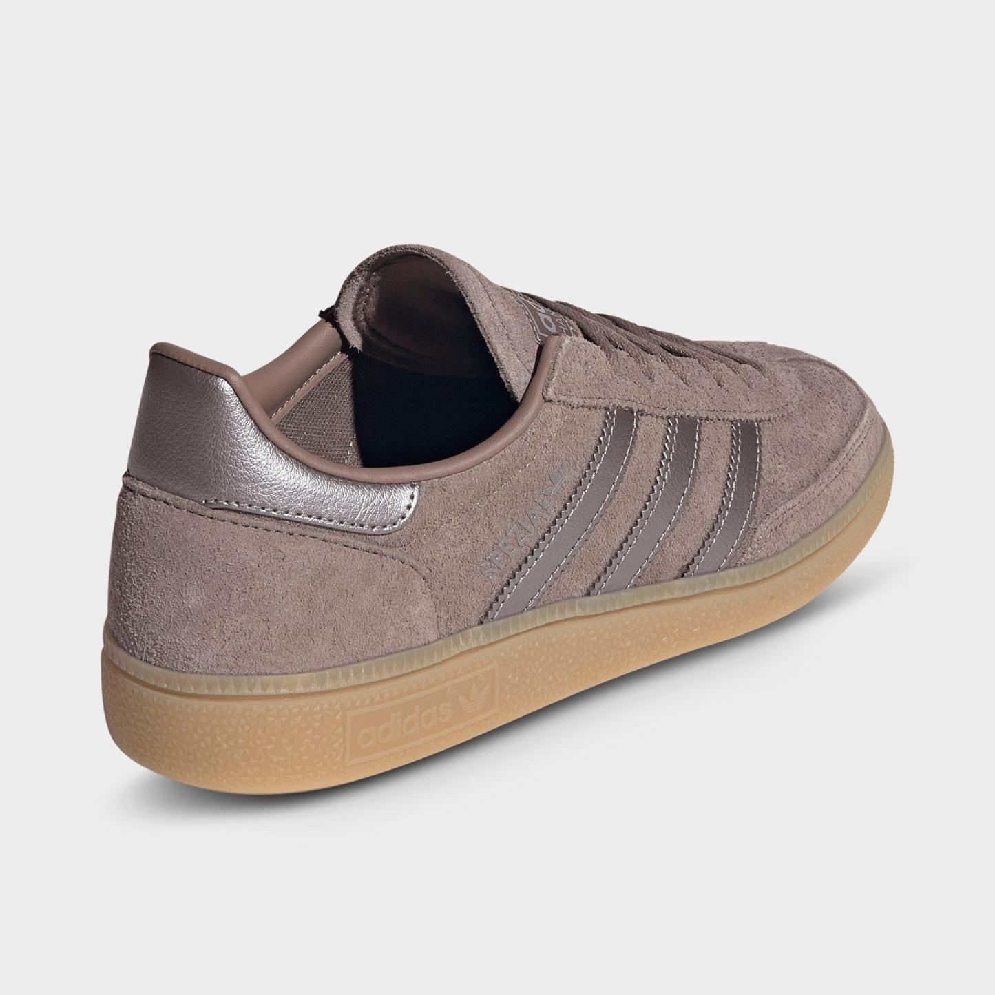 Women's adidas Originals Handball Spezial Casual Shoes - Part 1 - Trace Brown/Coffee Metallic/Gum - Back view