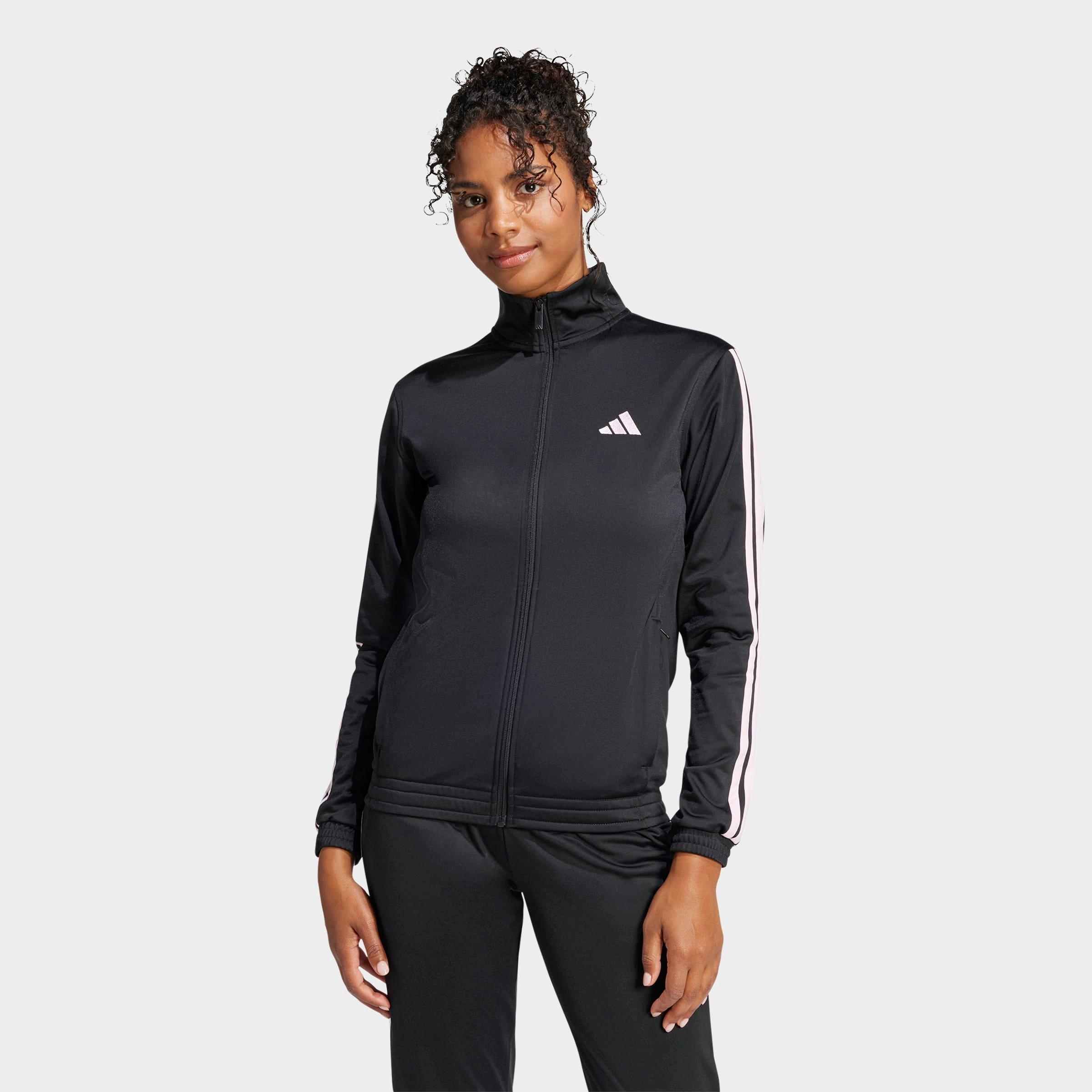 Women's adidas Sportswear DAYREADY Full-Zip Track Top - Black/Clear Pink