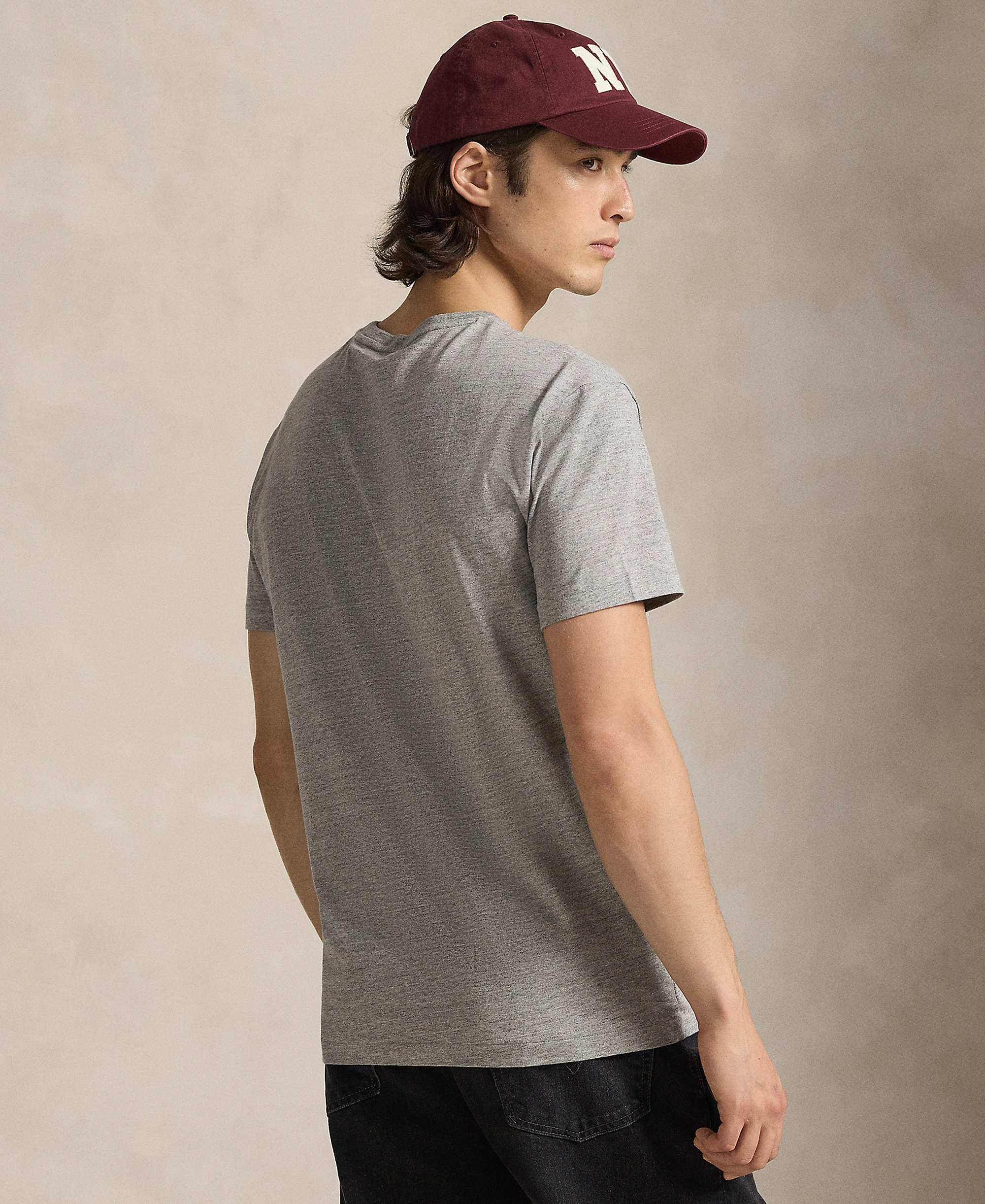 Polo Ralph Lauren Men's Classic-Fit Crewneck Pocket T-Shirt - Dark Vintage Heather