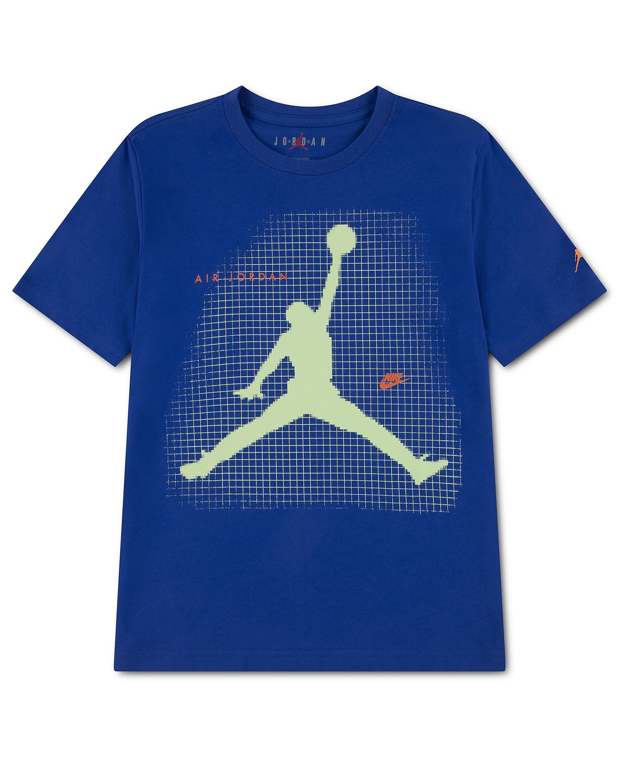 Jordan Boys' 8-20 Jumpman Grid Blur Crewneck T-Shirt - Game Royal