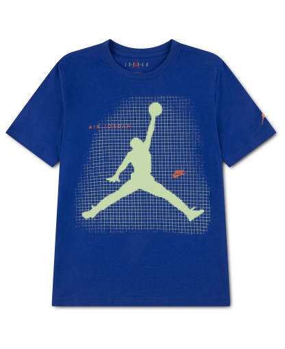 Jordan Boys' 8-20 Jumpman Grid Blur Crewneck T-Shirt - Game Royal
