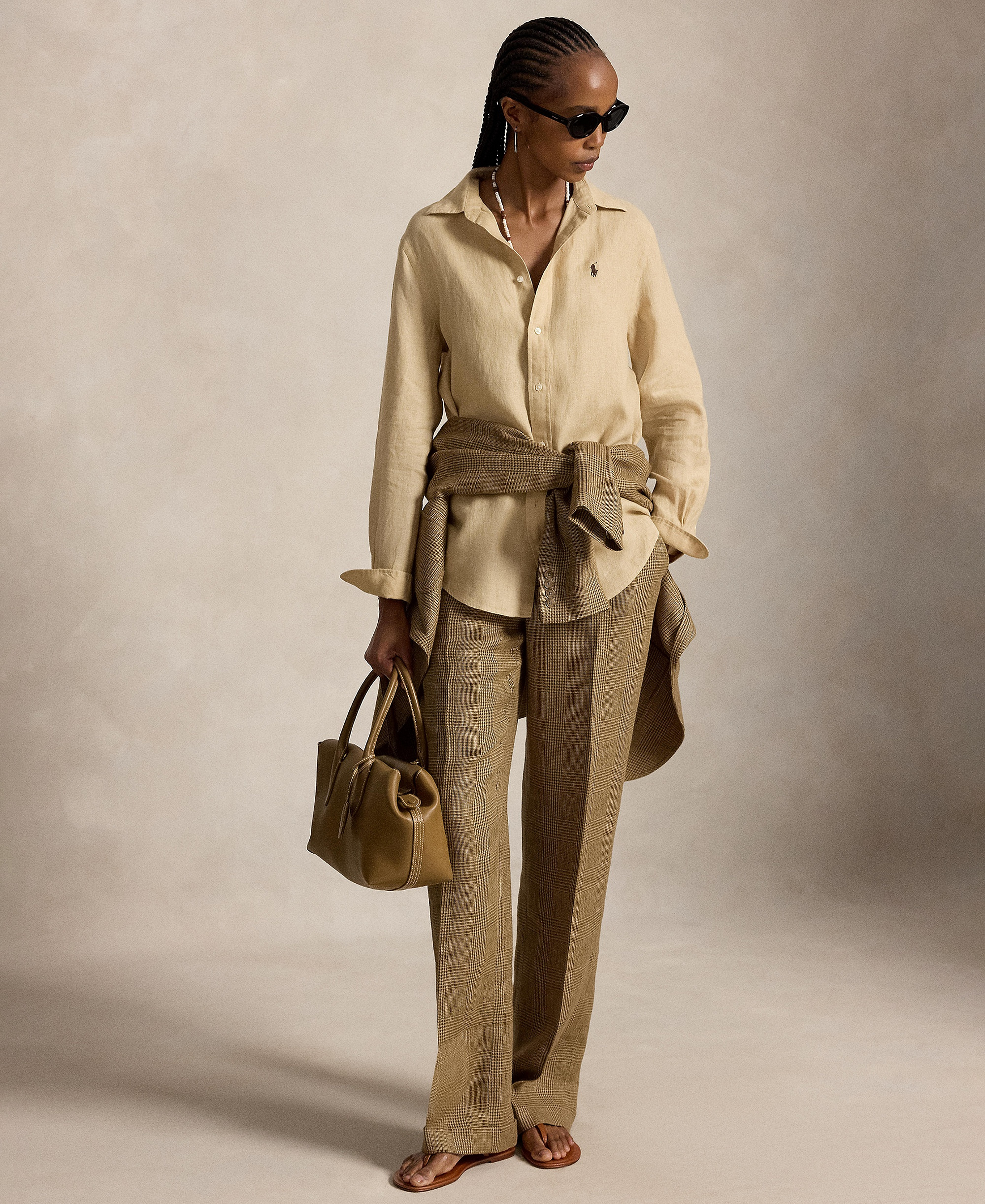 Polo Ralph Lauren Women's Classic-Fit Linen Shirt - Dune Tan