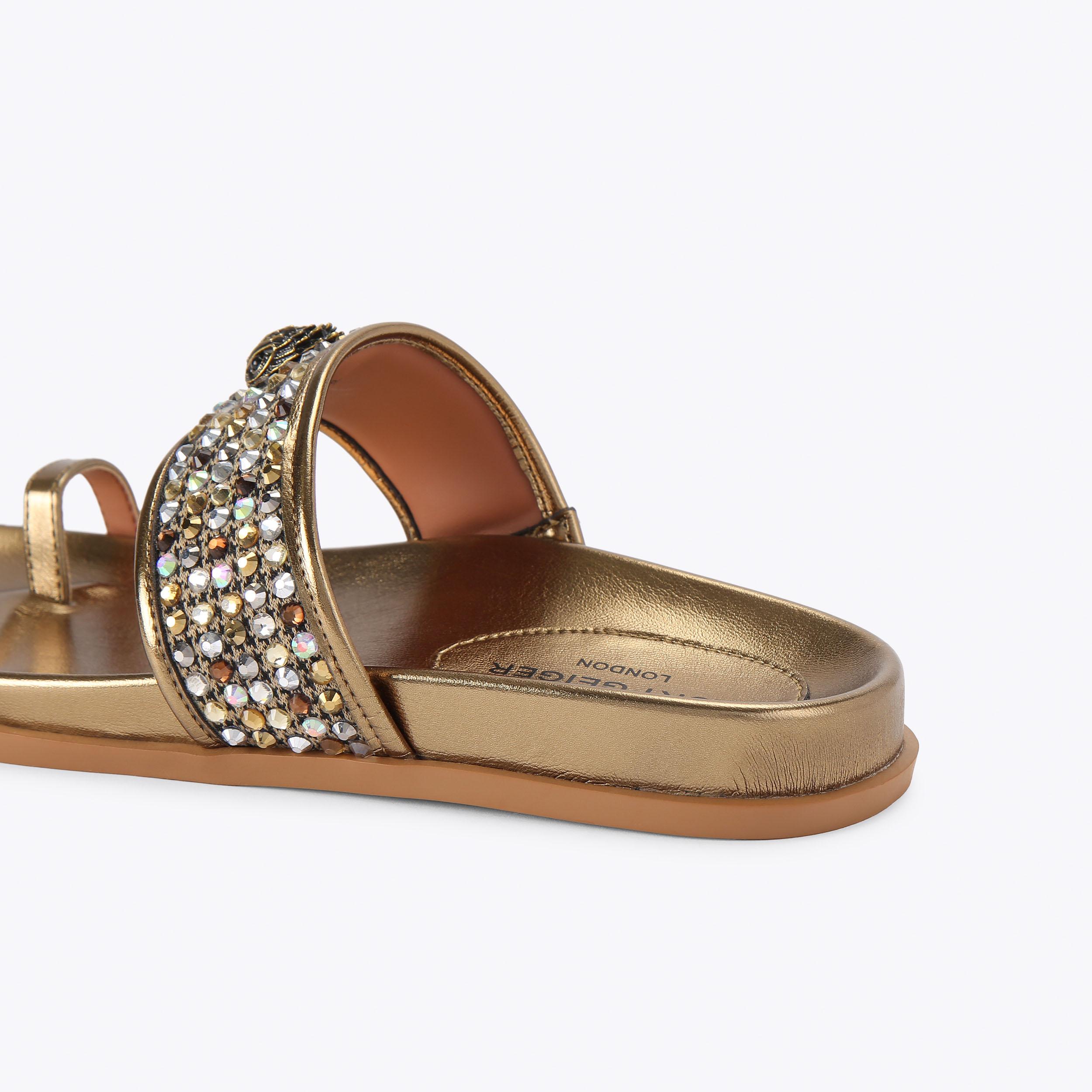 Kurt Geiger London Mesh Toe Thong Sandal - Metallics - view 4
