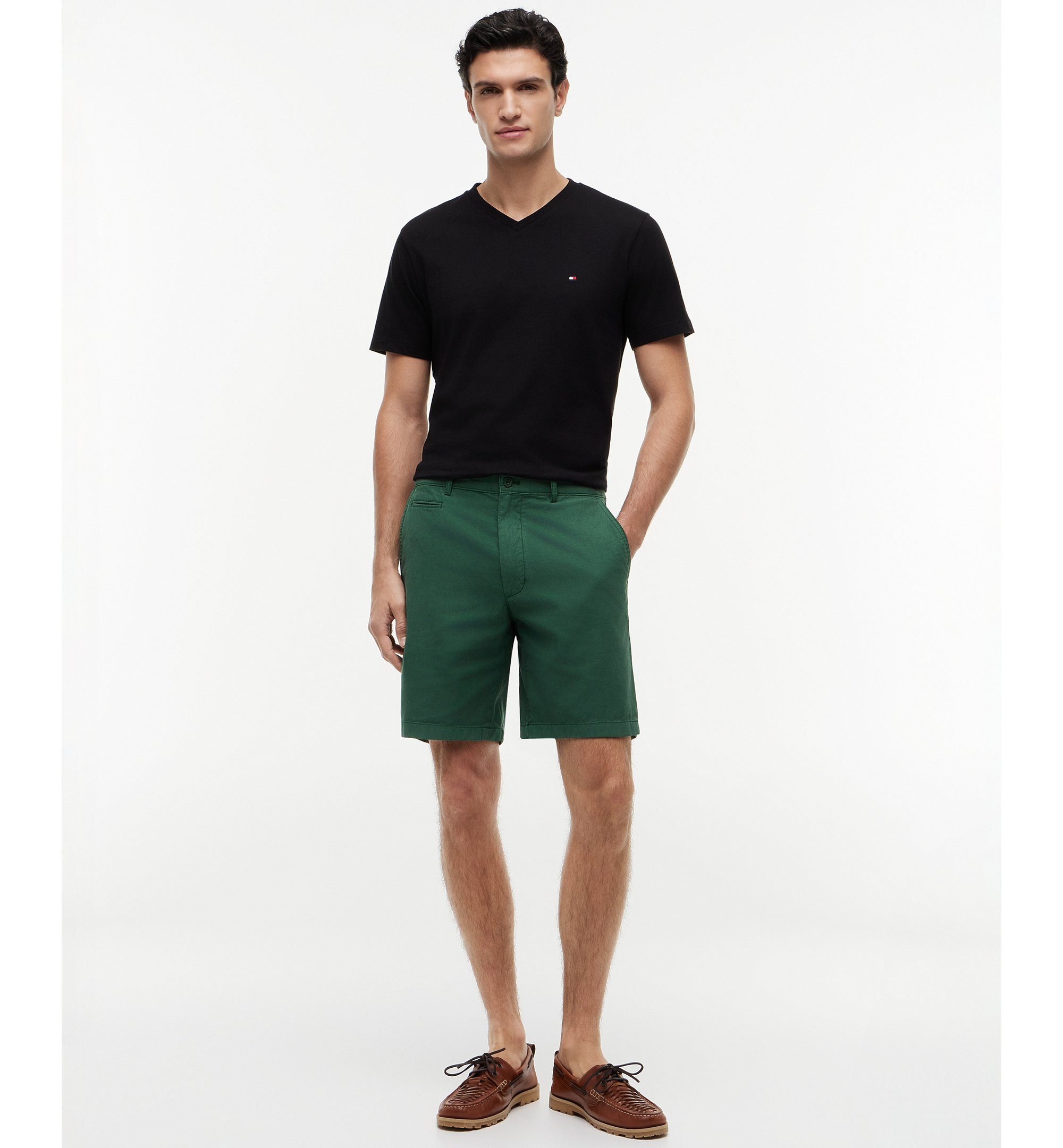 Tommy Hilfiger Men's Essential Cotton V-Neck Regular-Fit T-Shirt - Black