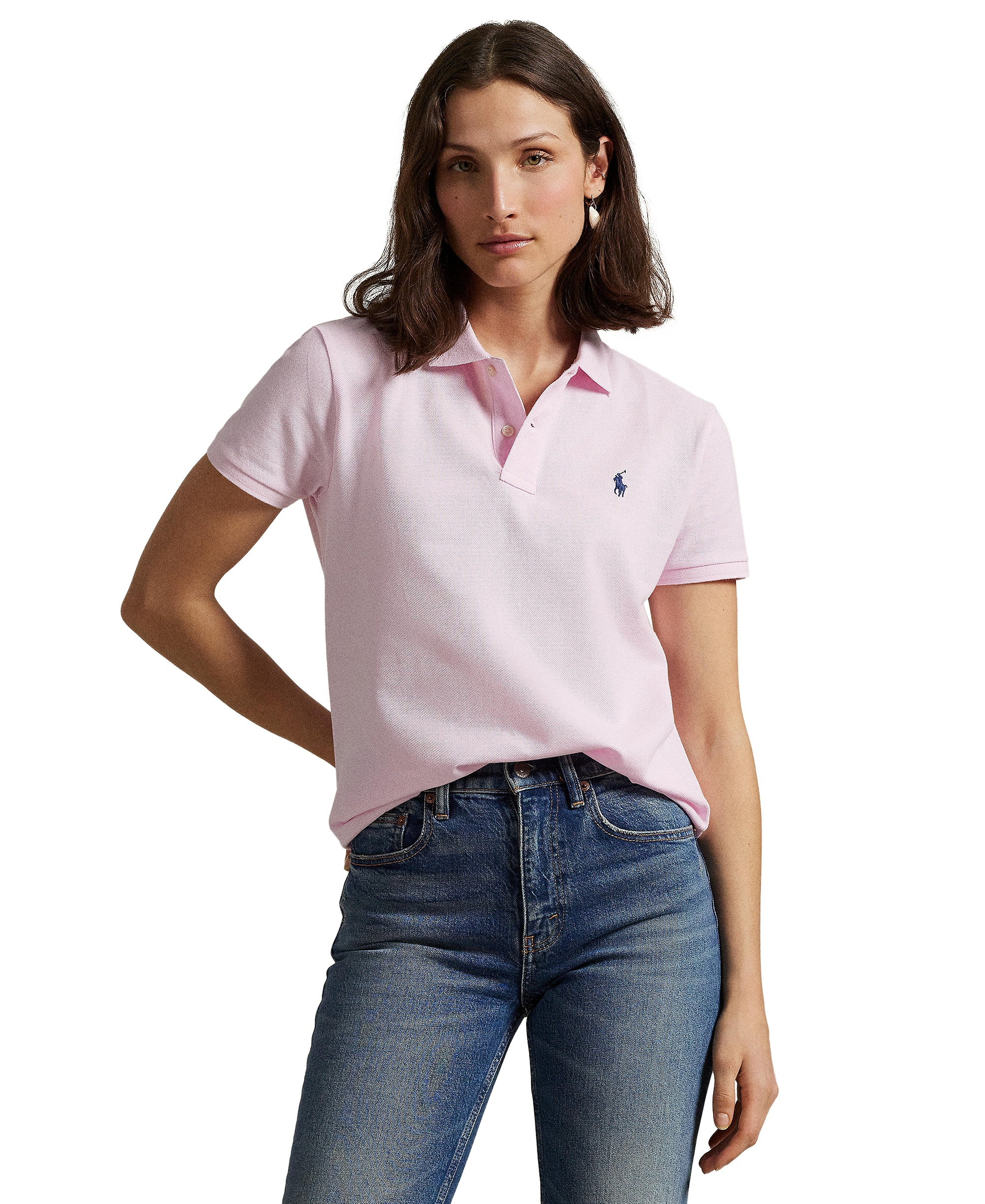 Polo Ralph Lauren Women's Classic-Fit Mesh Polo Shirt - Sunkissed Pink