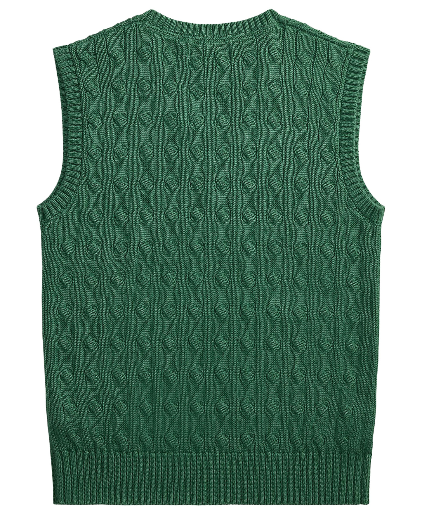 Polo Ralph Lauren Big Boys Cable- Knit Sweater Vest - Verano Green