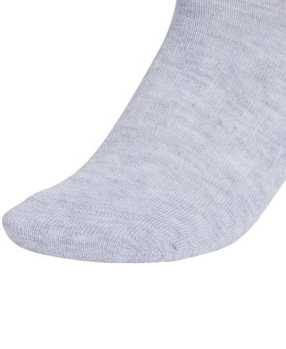 adidas Women's No Show Athletic Cushioned Socks, 6-Pack - Cool Light Heather/white