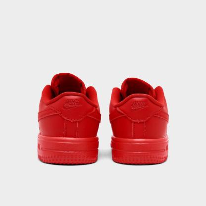 Infant and Kids' Toddler Nithtke Force 1 Low Casual Shoes - Part 1 - Red - Back view